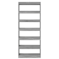 vidaXL Bookcase Grey sonoma 80 x 30 x 198 cm Engineered wood