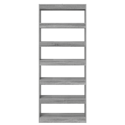 vidaXL Bookcase Grey sonoma 80 x 30 x 198 cm Engineered wood