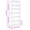 vidaXL Bookcase Grey sonoma 80 x 30 x 198 cm Engineered wood