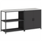vidaXL with Shelf with Storage with Door Adjustable 2 pcs Black Cold-rolled steel