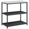 vidaXL with Shelf with Storage with Door Adjustable 2 pcs Black Cold-rolled steel