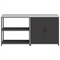 vidaXL with Shelf with Storage with Door Adjustable 2 pcs Black Cold-rolled steel
