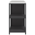 vidaXL with Shelf with Storage with Door Adjustable 2 pcs Black Cold-rolled steel