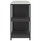 vidaXL with Shelf with Storage with Door Adjustable 2 pcs Black Cold-rolled steel