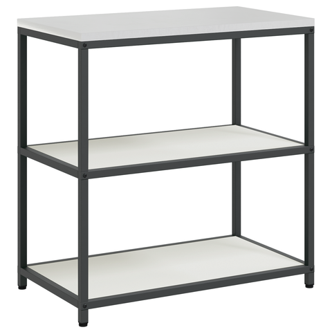 vidaXL with Shelf with Storage with Door Adjustable 2 pcs White Cold-rolled steel