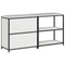 vidaXL with Shelf with Storage with Door Adjustable 2 pcs White Cold-rolled steel