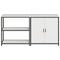 vidaXL with Shelf with Storage with Door Adjustable 2 pcs White Cold-rolled steel