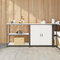 vidaXL with Shelf with Storage with Door Adjustable 2 pcs White Cold-rolled steel