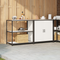 vidaXL with Shelf with Storage with Door Adjustable 2 pcs White Cold-rolled steel