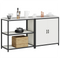 vidaXL with Shelf with Storage with Door Adjustable 2 pcs White Cold-rolled steel