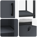 vidaXL with Shelf with Storage with Door Adjustable 2 pcs Anthracite Cold-rolled steel
