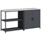 vidaXL with Shelf with Storage with Door Adjustable 2 pcs Anthracite Cold-rolled steel