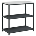 vidaXL with Shelf with Storage with Door Adjustable 2 pcs Anthracite Cold-rolled steel