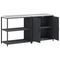 vidaXL with Shelf with Storage with Door Adjustable 2 pcs Anthracite Cold-rolled steel