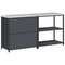 vidaXL with Shelf with Storage with Door Adjustable 2 pcs Anthracite Cold-rolled steel