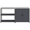vidaXL with Shelf with Storage with Door Adjustable 2 pcs Anthracite Cold-rolled steel