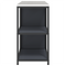 vidaXL with Shelf with Storage with Door Adjustable 2 pcs Anthracite Cold-rolled steel