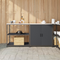 vidaXL with Shelf with Storage with Door Adjustable 2 pcs Anthracite Cold-rolled steel