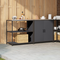 vidaXL with Shelf with Storage with Door Adjustable 2 pcs Anthracite Cold-rolled steel