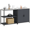 vidaXL with Shelf with Storage with Door Adjustable 2 pcs Anthracite Cold-rolled steel