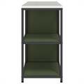 vidaXL with Shelf with Storage with Door Adjustable 2 pcs Olive Green Cold-rolled steel