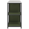 vidaXL with Shelf with Storage with Door Adjustable 2 pcs Olive Green Cold-rolled steel