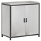vidaXL with Shelf with Storage with Door Adjustable 2 pcs Stainless steel