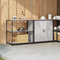 vidaXL with Shelf with Storage with Door Adjustable 2 pcs Stainless steel