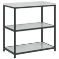 vidaXL with Shelf with Storage with Door Adjustable 2 pcs Galvanised steel