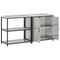 vidaXL with Shelf with Storage with Door Adjustable 2 pcs Galvanised steel