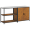 vidaXL with Shelf with Storage with Door Adjustable 2 pcs Rusty Weathering steel