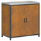 vidaXL with Shelf with Storage with Door Adjustable 2 pcs Rusty Weathering steel