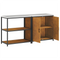 vidaXL with Shelf with Storage with Door Adjustable 2 pcs Rusty Weathering steel