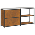 vidaXL with Shelf with Storage with Door Adjustable 2 pcs Rusty Weathering steel