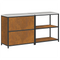 vidaXL with Shelf with Storage with Door Adjustable 2 pcs Rusty Weathering steel