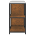 vidaXL with Shelf with Storage with Door Adjustable 2 pcs Rusty Weathering steel