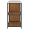 vidaXL with Shelf with Storage with Door Adjustable 2 pcs Rusty Weathering steel