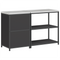 vidaXL Kitchen Storage Set with Shelf with Storage with Door Adjustable 2 pcs Black 150 x 50 x 92 cm