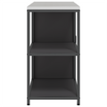 vidaXL Kitchen Storage Set with Shelf with Storage with Door Adjustable 2 pcs Black 150 x 50 x 92 cm
