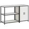 vidaXL Kitchen Storage Set with Shelf with Storage with Door Adjustable 2 pcs White 150 x 50 x 92 cm