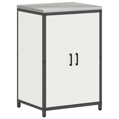 vidaXL Kitchen Storage Set with Shelf with Storage with Door Adjustable 2 pcs White 150 x 50 x 92 cm