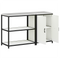 vidaXL Kitchen Storage Set with Shelf with Storage with Door Adjustable 2 pcs White 150 x 50 x 92 cm