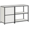 vidaXL Kitchen Storage Set with Shelf with Storage with Door Adjustable 2 pcs White 150 x 50 x 92 cm