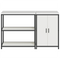 vidaXL Kitchen Storage Set with Shelf with Storage with Door Adjustable 2 pcs White 150 x 50 x 92 cm