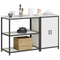 vidaXL Kitchen Storage Set with Shelf with Storage with Door Adjustable 2 pcs White 150 x 50 x 92 cm