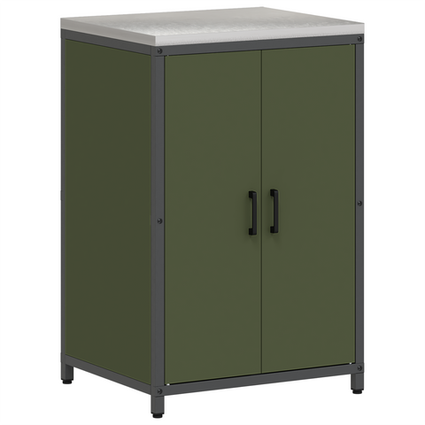 vidaXL Kitchen Storage Set 2 pcs Olive Green 150 x 50 x 92 cm