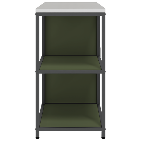 vidaXL Kitchen Storage Set 2 pcs Olive Green 150 x 50 x 92 cm