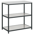 vidaXL Kitchen Storage Set with Shelf with Storage with Door Adjustable 2 pcs Sliver 150 x 50 x 92 cm