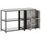 vidaXL Kitchen Storage Set with Shelf with Storage with Door Adjustable 2 pcs Sliver 150 x 50 x 92 cm