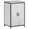 vidaXL Kitchen Storage Set with Shelf with Storage with Door Adjustable 2 pcs Sliver 150 x 50 x 92 cm